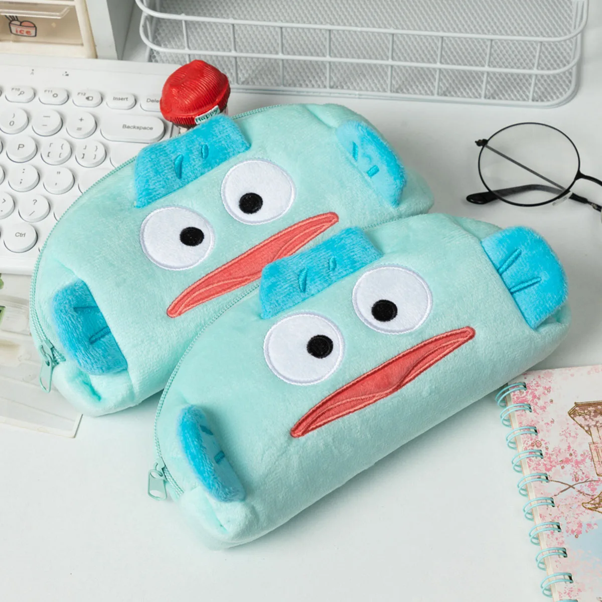 Cute Cartoon Plush Pencil Case - Large Capacity School/Office Storage Bag for Stationery or Cosmetics image 3