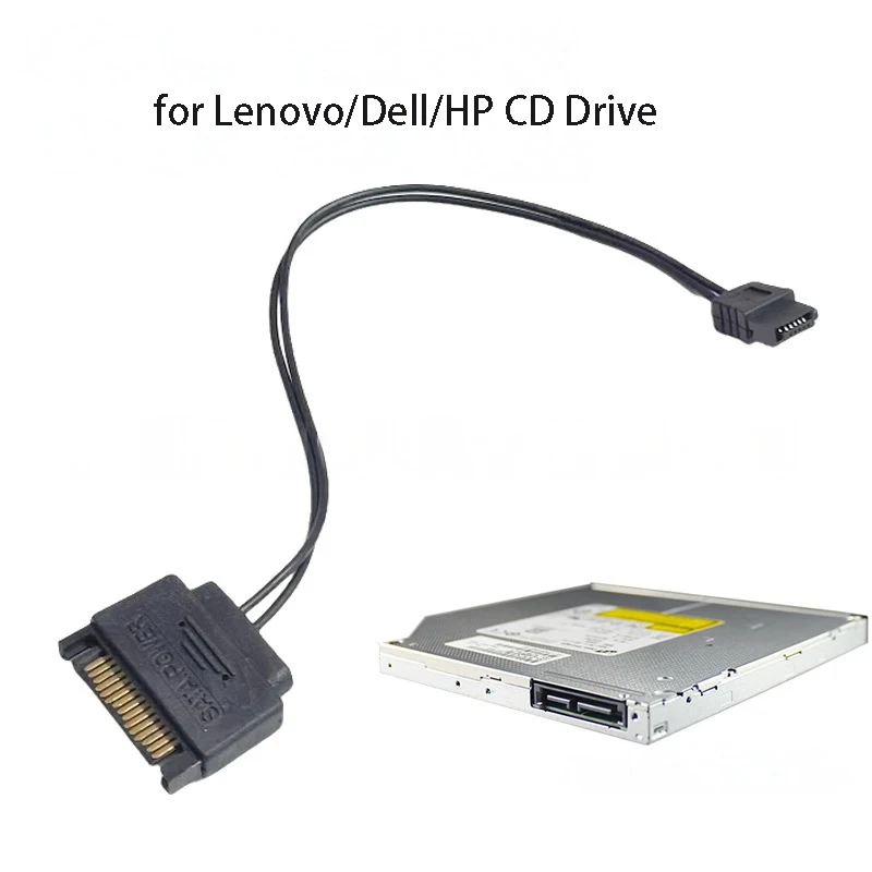 

SATA Power Supply Cable 15Pin Male to 6Pin Convert Wire Adapter Serial ATA Hard Drive to Computer Laptop DVD Drive Power Cord