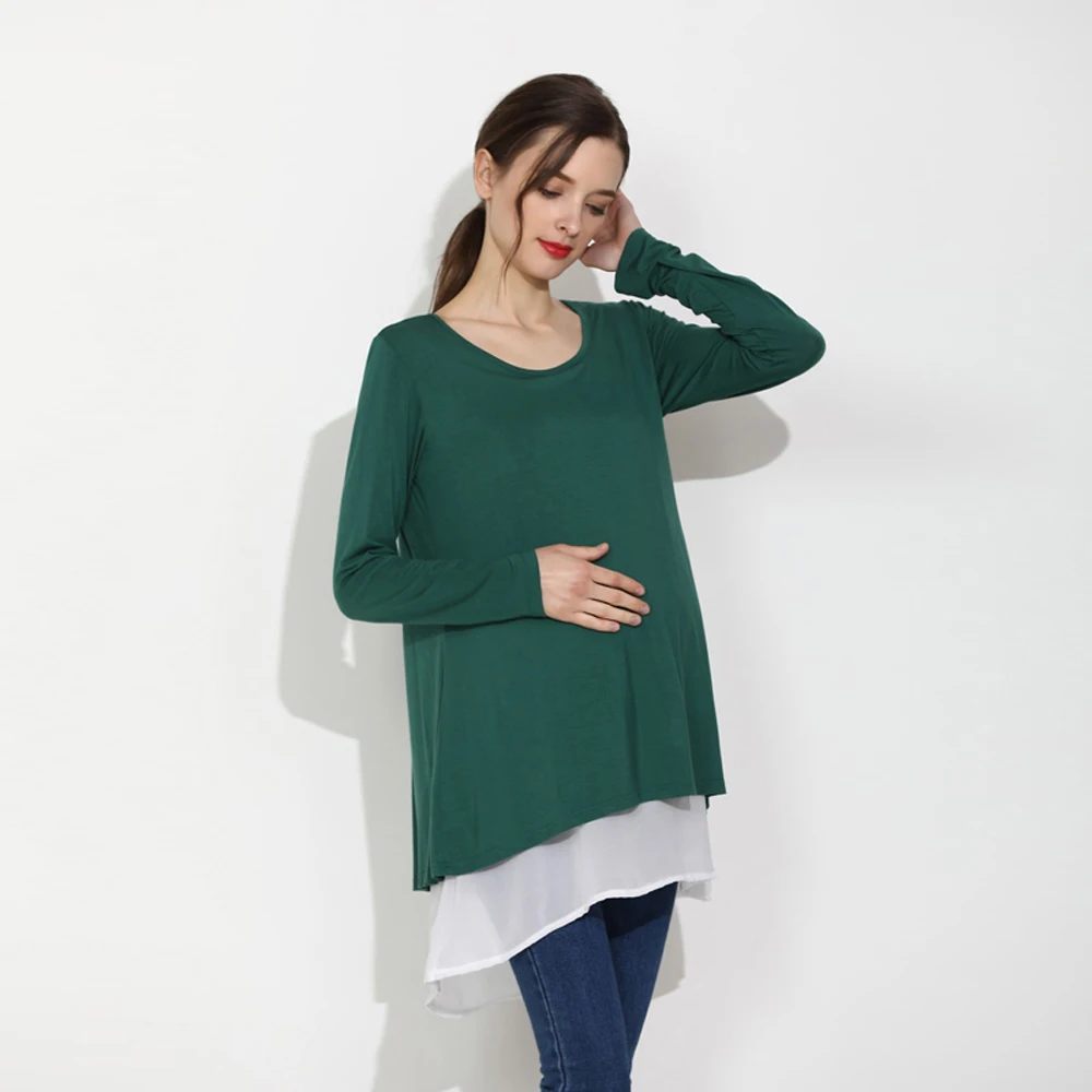 Dameskleding Lange Zwangerschapskleding Tshirt Voor Zwangere Vrouwen Borstvoeding Tops Shirts Plus Size Verpleegkleding