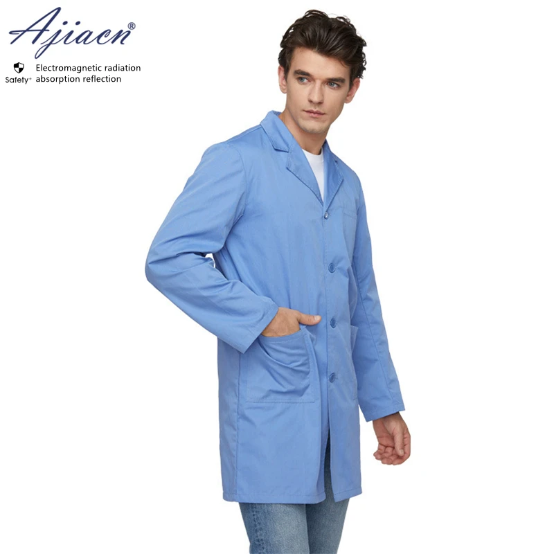 Electromagnetic Radiation Protection women or men Work Overoats EMC Labs, Power Plants, Monitoring Rooms EMF Shielding Coat