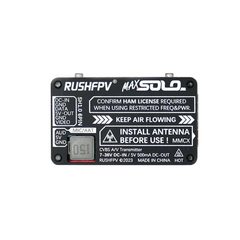 RUSH MAX SOLO XBAND 4.9GHz 2.5W High Power 37/48CH VTX Video Transmitter with CNC shell for RC FPV Long Range Drones DIY