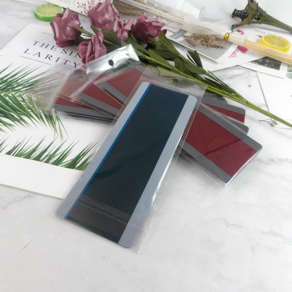 

6Pcs Creative PVC Bookmarks Transparent Practical Unique Design Book Decor Gifts DIY Processing Projects