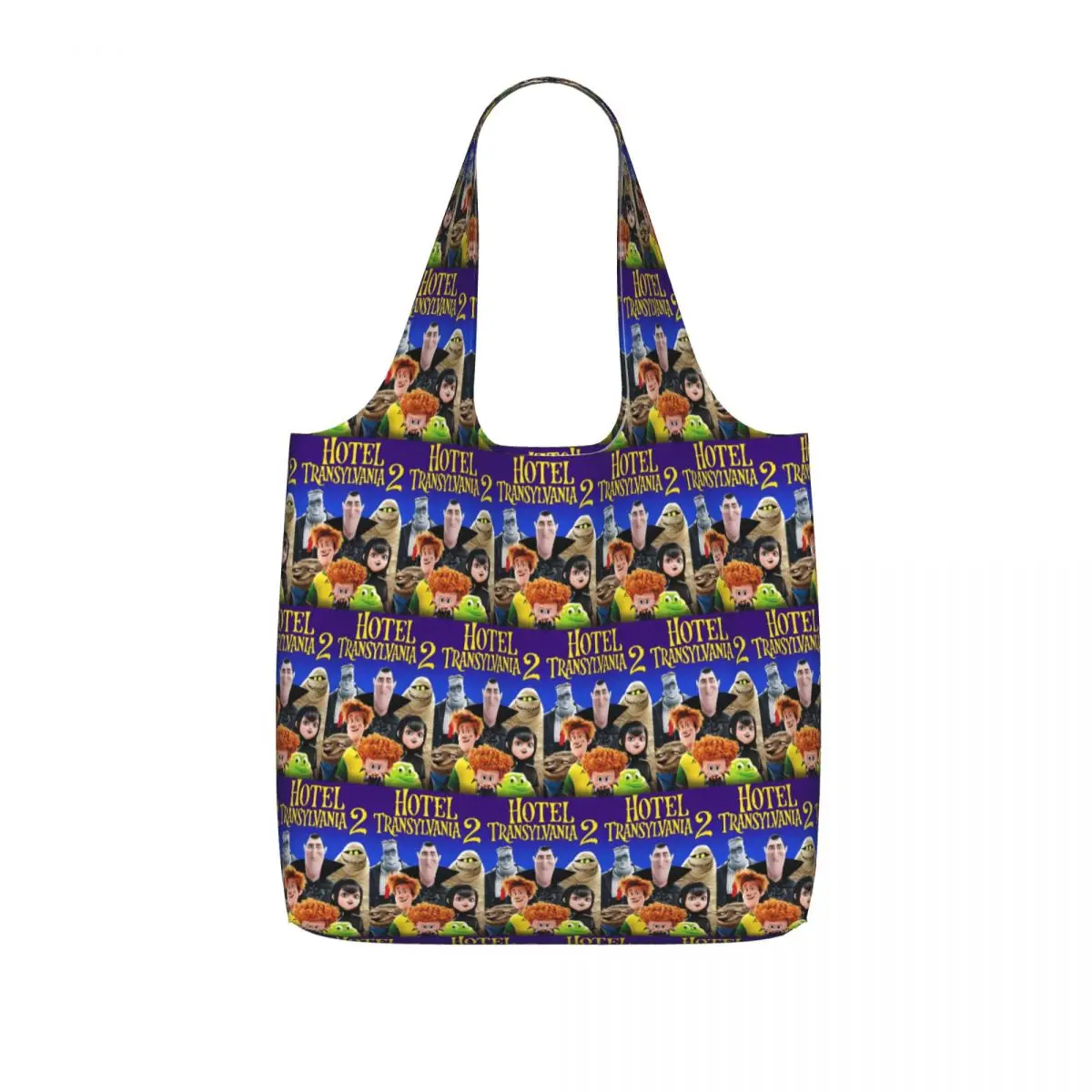 Hotel Transylvania Shopping Tote Bag Canvas Large Capacity Shoulder Bags Shopper Grocery Handbag for Women