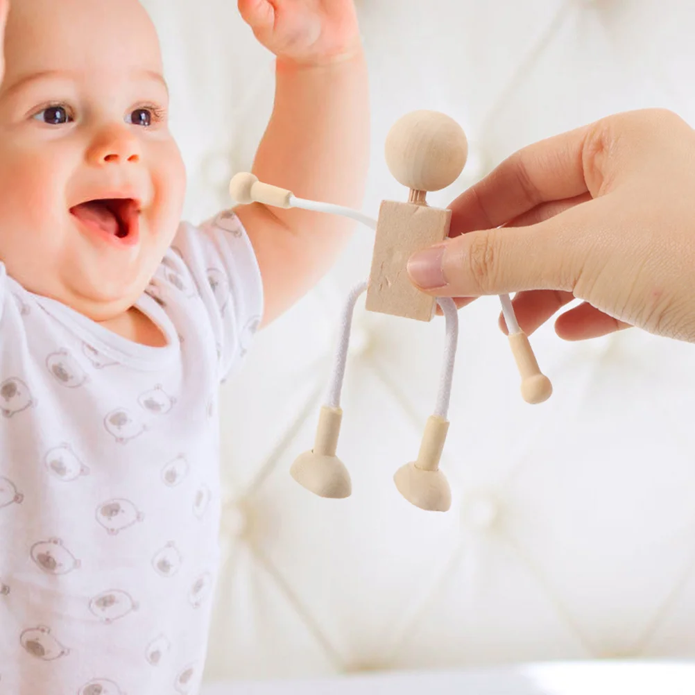 8 個の木製漫画フィギュア DIY クラフト用品幼児向けクリエイティブプレイミニチュア家具パーティー装飾ギフト