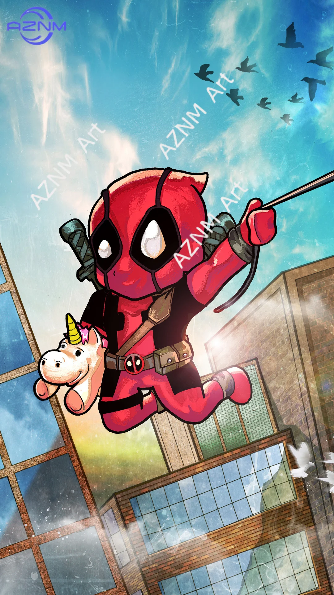 Canvas Painting Marvel Spoof Deadpool American Comics Wall Art Posters And Prints Gifts Home Decoration Kids Room Decor
