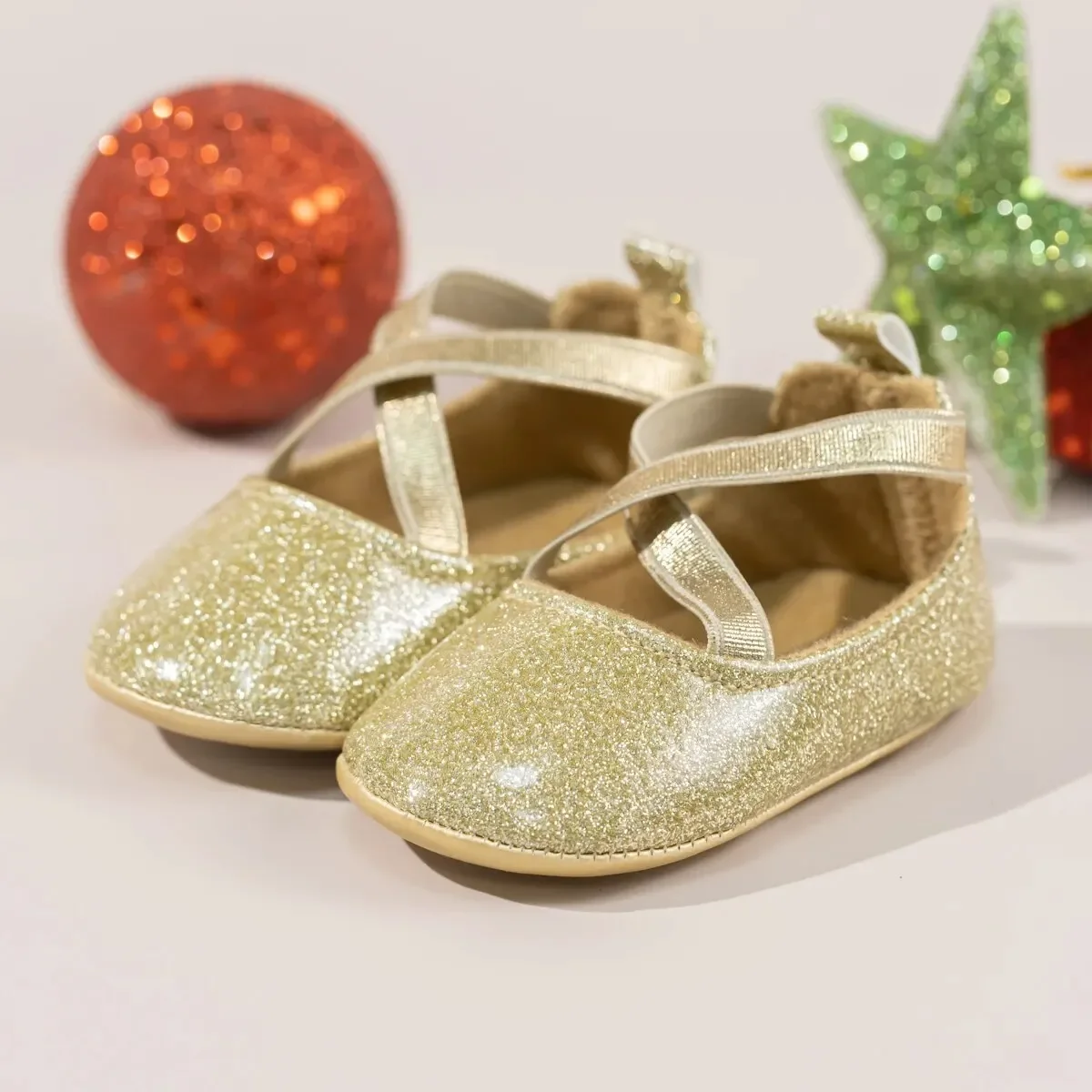 Meckior Lente Baby Meisjes Schoenen Goud Bling Prinses Peuter Schoenen Lederen Zachte Zool Anti Slip Baby Dans Baby Schoenen Pasgeboren