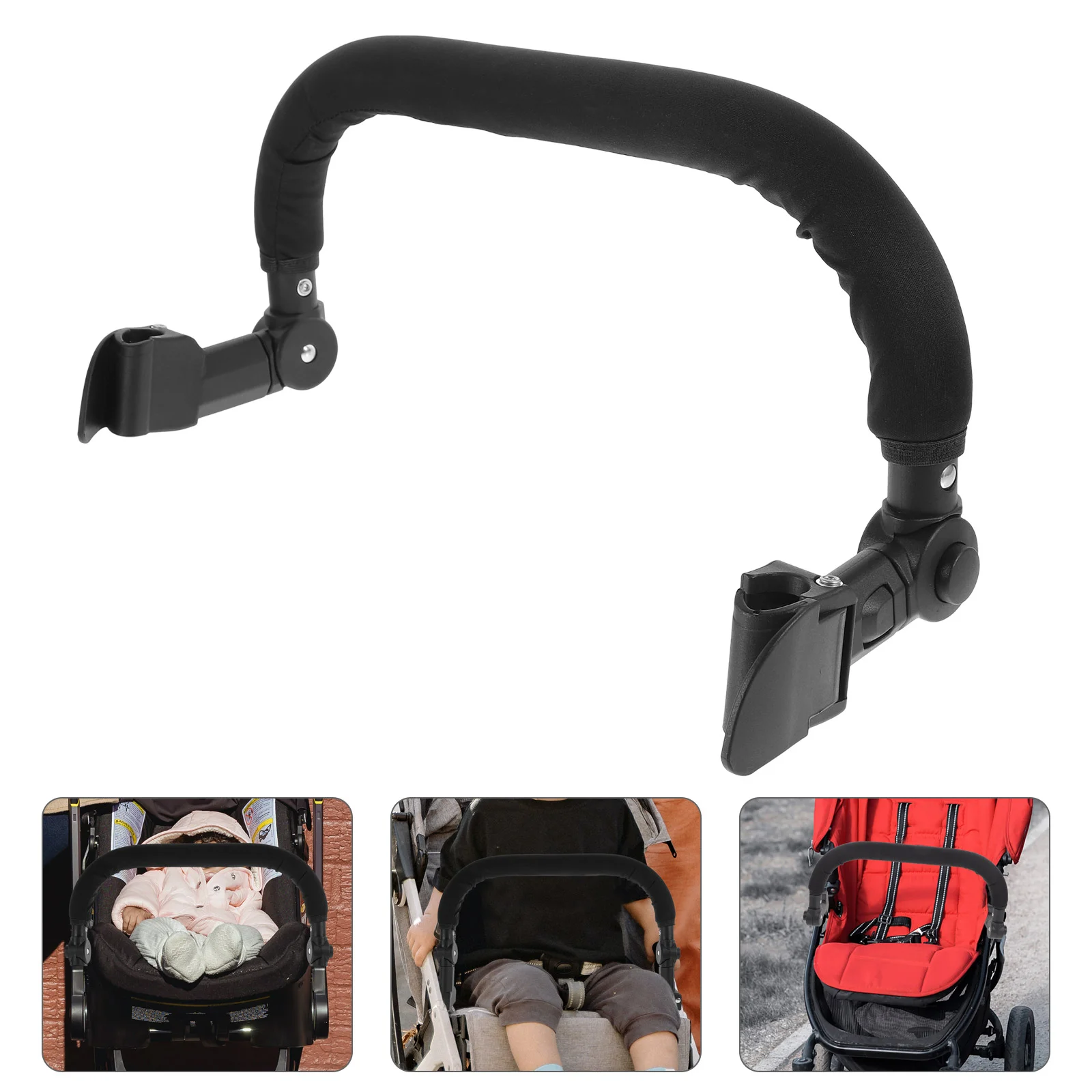 Stroller Accessories Baby Armrest Universal Handle Adjustable Crossbar Black Toddler