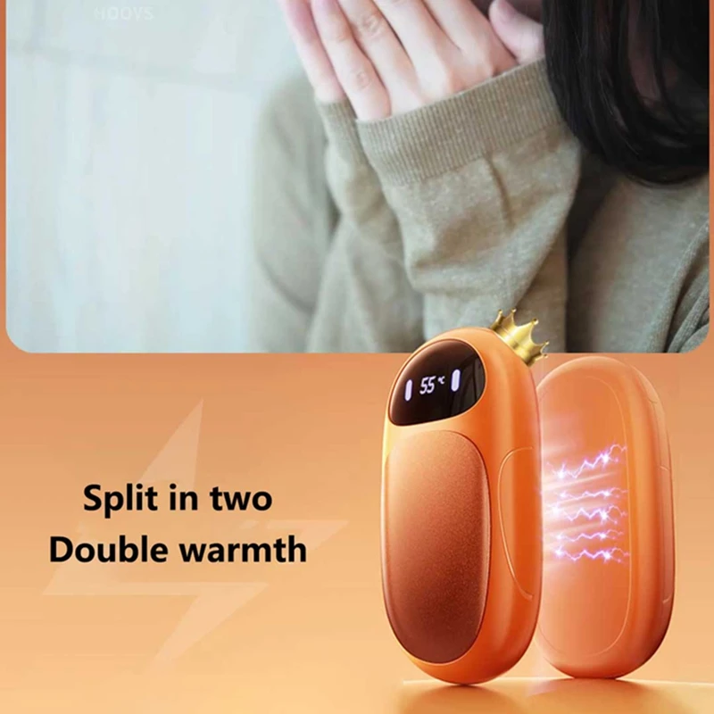 2-in-1 Usb-C Rechargeable Hand Warmer Magnetic 2 Pack Portable Electric Hot Pack Pocket Heater 2026 New Hot