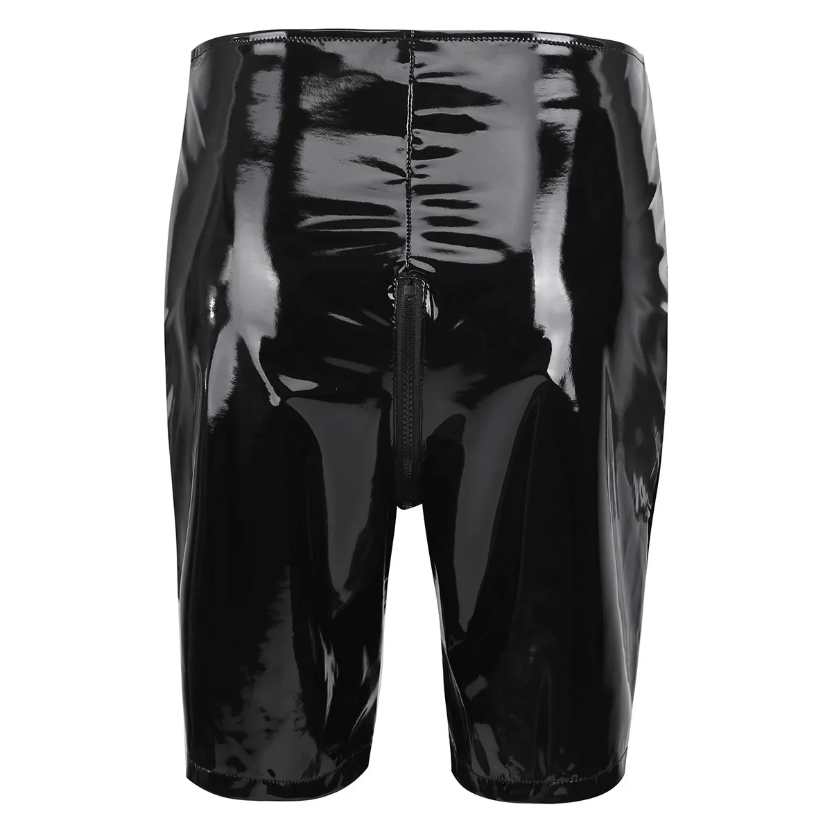 Women\'s Pole Dance Latex Rave Shorts Welook Leather Short Rave Clothing Zippered Crotch Rave Dancing Tight Festival Shorts Pants