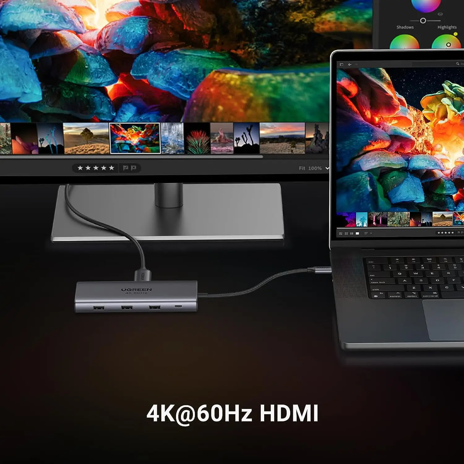 UGREEN Revodok Pro 109 Hub USB C 9 in 1 10 Gbps USB C 3.2 e USBA 3.2 4K-HDMI, alimentazione 100 W, lettore di schede SD/TF