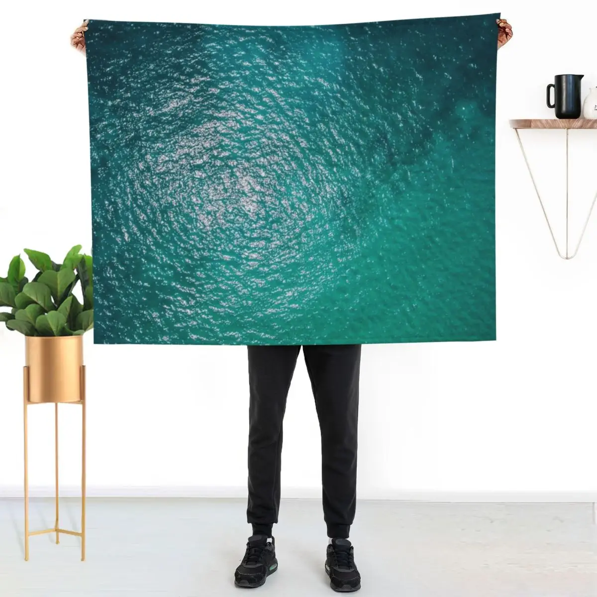 Open Ocean Battle Map for Naval Tabletop Games Miniature Map Throw Blanket Quilt Soft Plush Plaid Multi-Purpose Cute Blankets