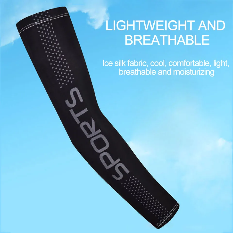 GTUBIKE manches Anti-brûlure solaire hommes cyclisme pêche bras couverture Cool Muff Protection solaire glace soie conduite sport manches antidérapantes