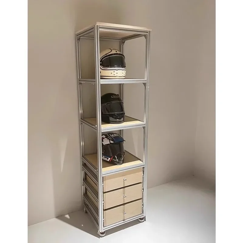 Yefeng aluminum profile shelf floor-to-ceiling multi-layer storage rack living room storage rack display rack