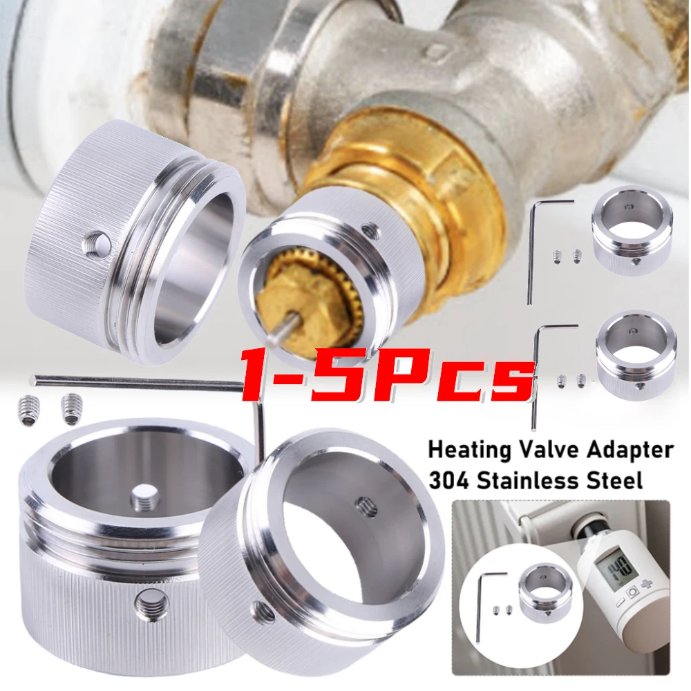 Heizkörperventil-Thermostatkopf mit Streifen M30 x 1,5 Heizkörper-Thermostat-Adapter, Heizkörperzubehör für Ra Rav Ravl Ventil