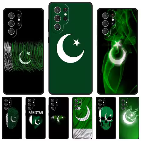 Pakistan Flag Banner phone case For Samsung Galaxy S24 S25 S23 S22 Ultra Note 10 20 Plus S20 S21 FE Cover