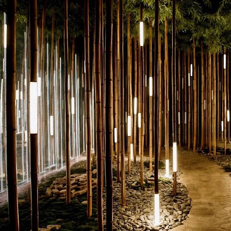 

Luminous bamboo light Bamboo pole bamboo joint light Outdoor waterproof cylindrical solar garden landscape lawn