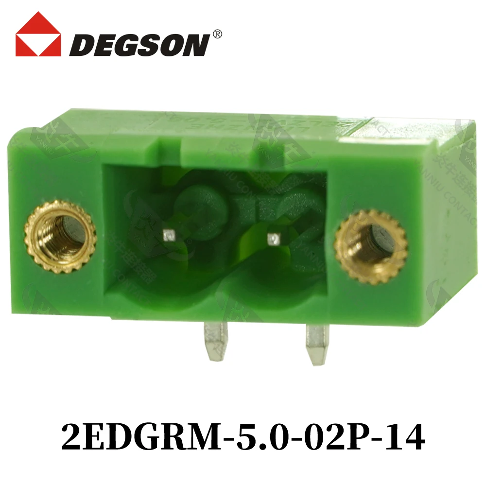 10 قطعة DEGSON 2EDGRM-5.0-04P-14-00ZH 2EDGRM-5.08 للتوصيل نوع PCB محطة كتلة موصل KF2EDGRM 2P ~ 12P MS hoenix