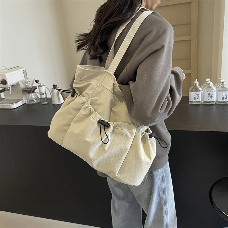 1 Piece Large Capacity Tote Bag fashion Shoulder Canvas Bag Work Commuting Bucket Bag