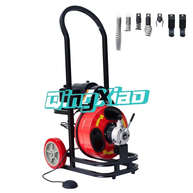 

50FT/75FT Portable Fully Automatic Industrial Electric Pipe Dredging Machine For Sewer Toilet Floor Drain Blockage Cleaning