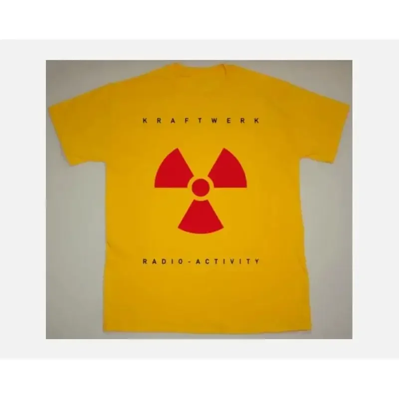 Retro KRAFTWERK RADIO ACTIVITY 1975 T shirt Classic Yellow S 5XL