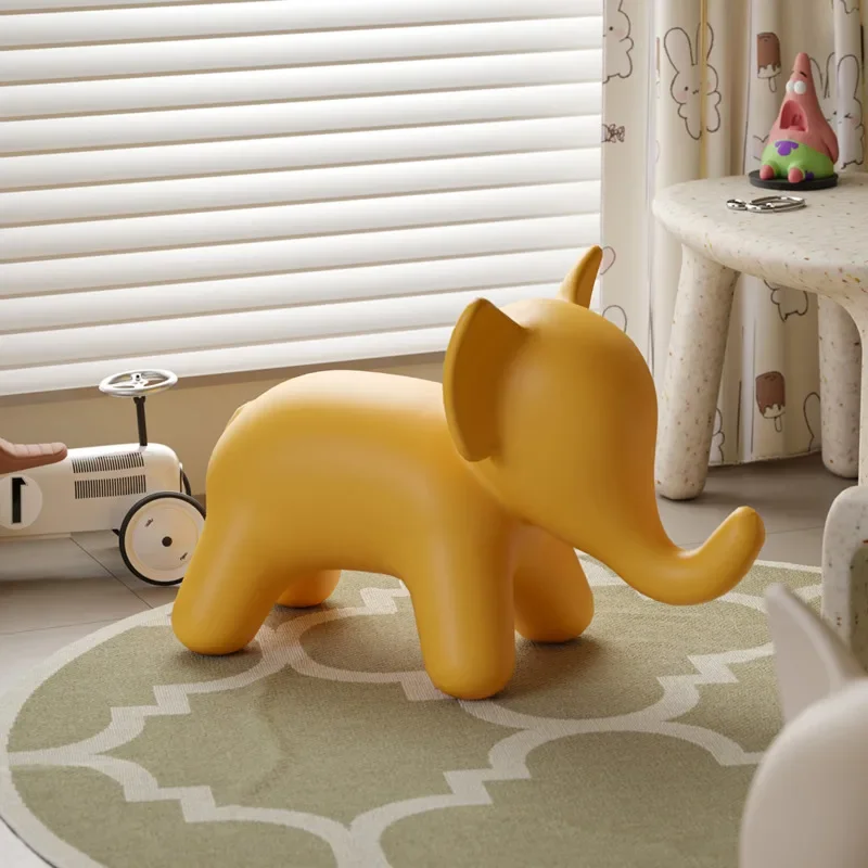 

Nordic Living Room Stool Animal Seat Creative Child Chair Cartoon Elephant Design Kindergarten Web Celebrity Stool