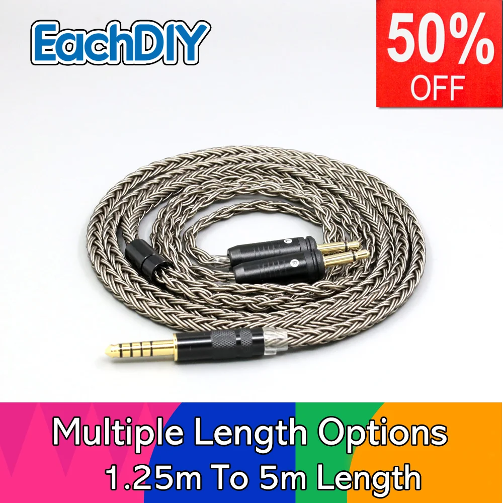 

16 Core Cable Grey Silver plated Earphone For Celestee radiance Focal Clear Elear Elex Elegia Stellia Headphone LN008839