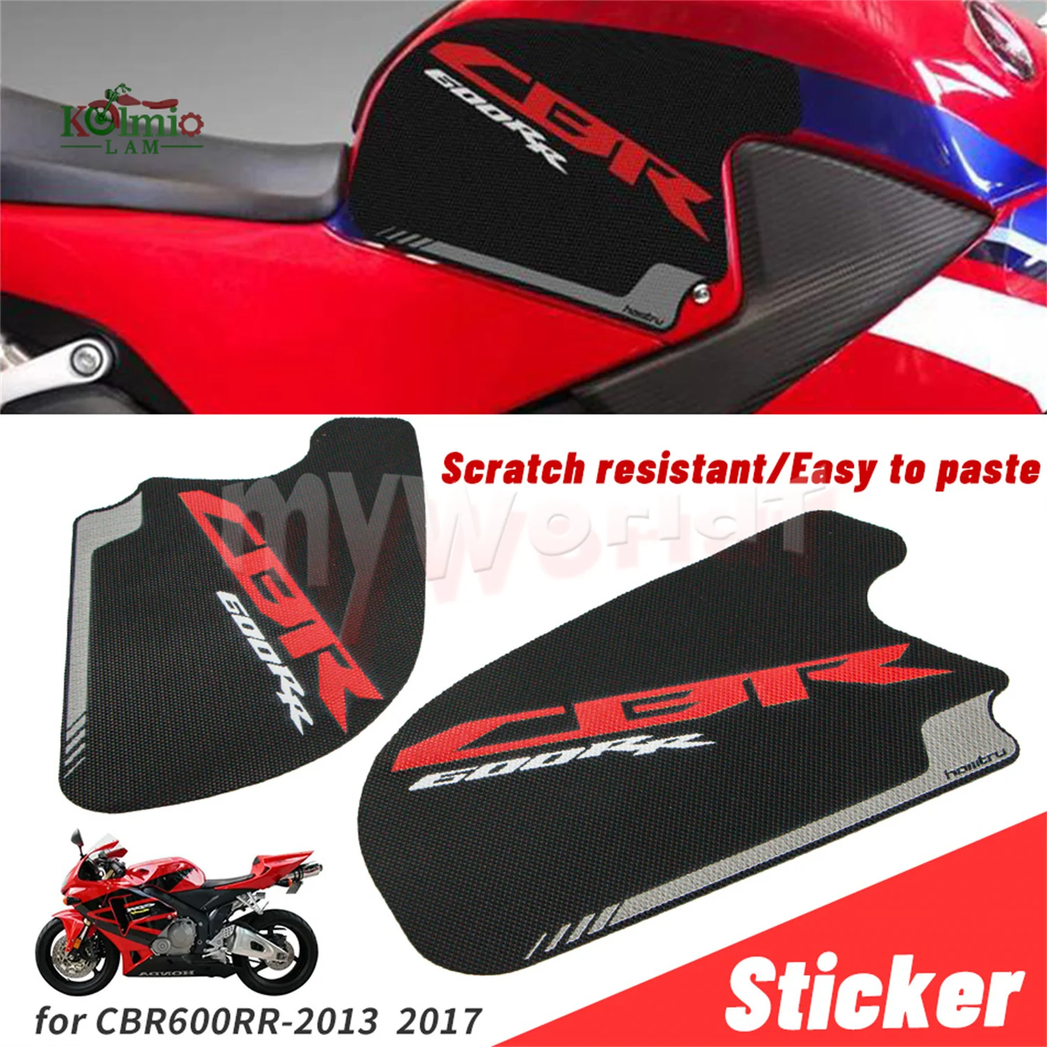 

Наклейка противоскользящая для топливного бака Honda CBR600RR F5 2013-2020, CBR 600 CBR600 RR 2019 2018 2017