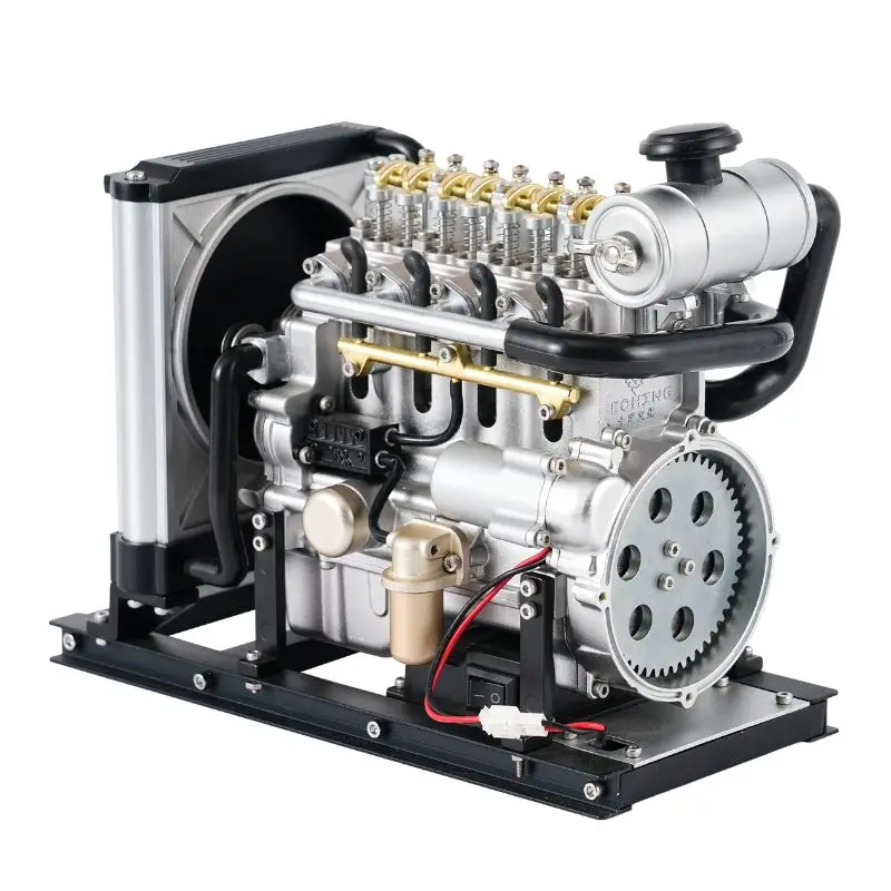 Mini four-cylinder diesel engine 3d three-dimensional metal assembly model mechanical building blocks puzzle toy gift