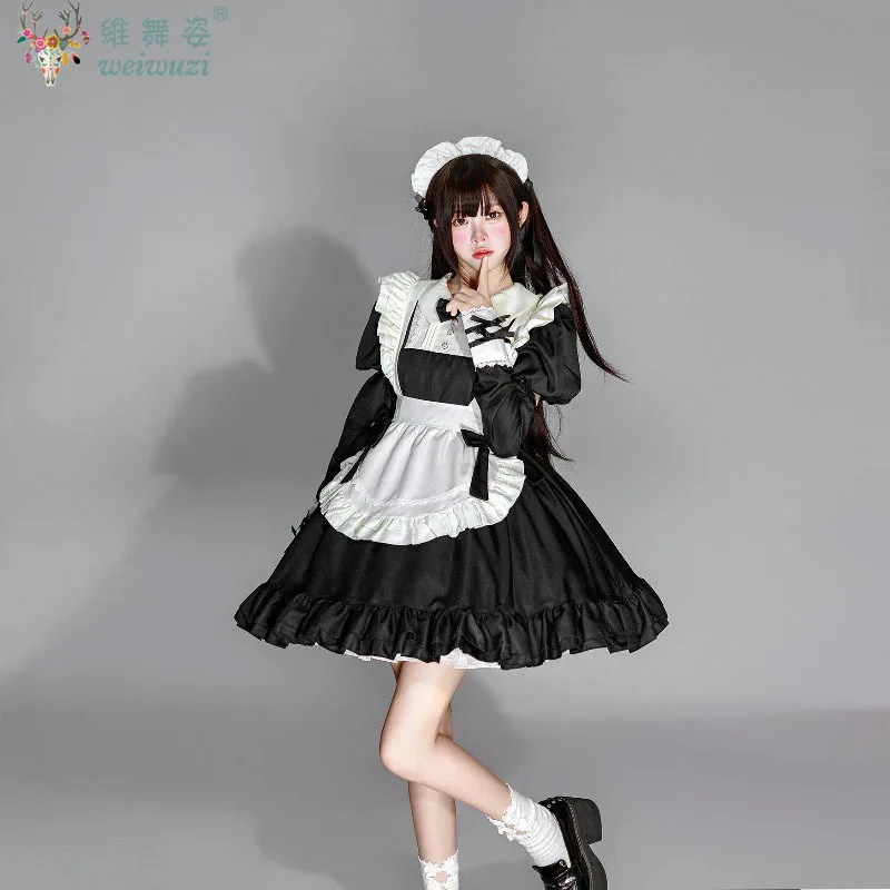 

Милые платья Лолита взрослые женщины кружевная горничная сладкая кофейня официантка увеличенный размер бант длинные рукава мини - складки юбка принцессы классическая ретро - горничная простой щедрый элегантный изысканн