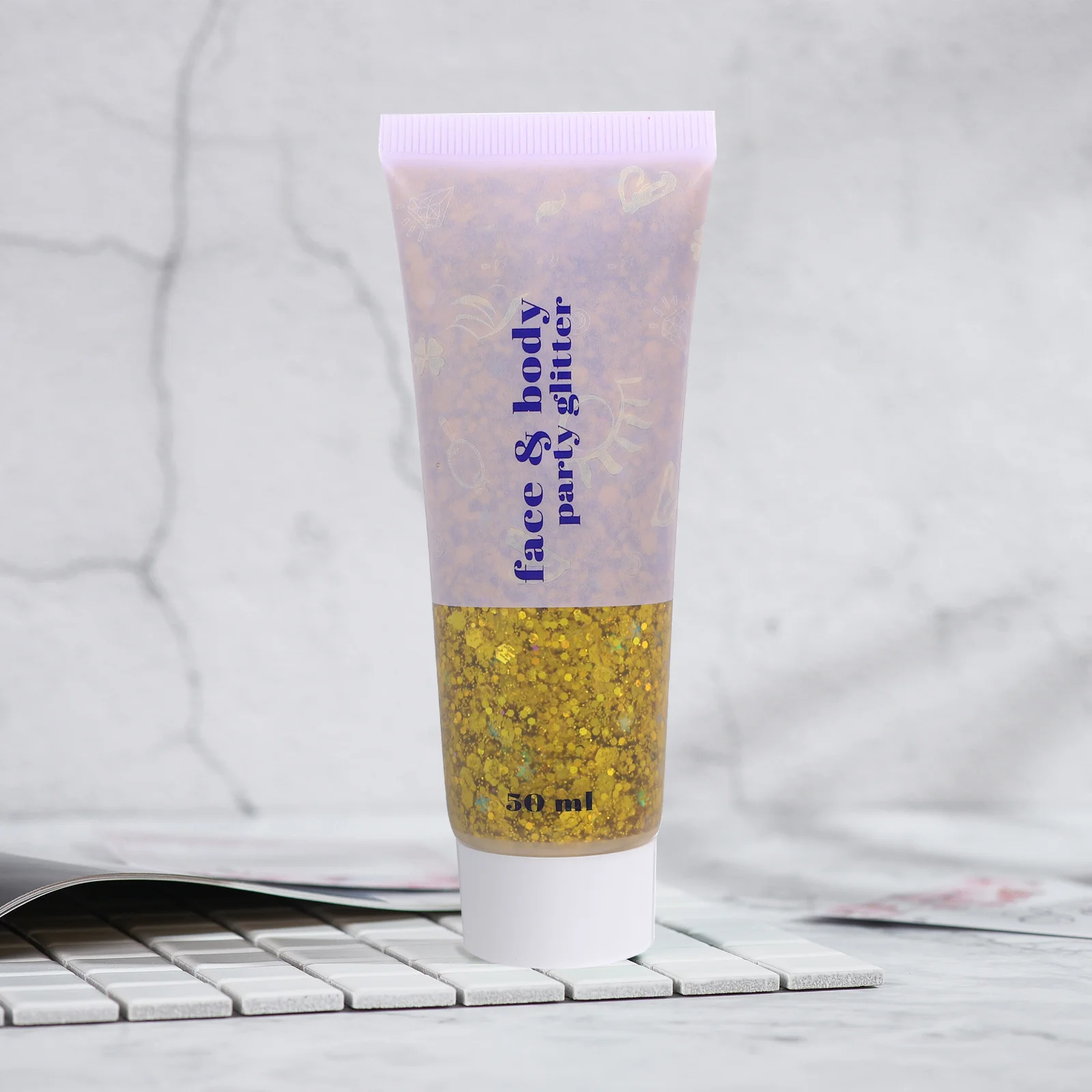 

50Ml Body Glitter Gel For Face Hair Nails Shiny Festival Party Makeup Sparkle Waterproof Long Lasting Shine Glitter