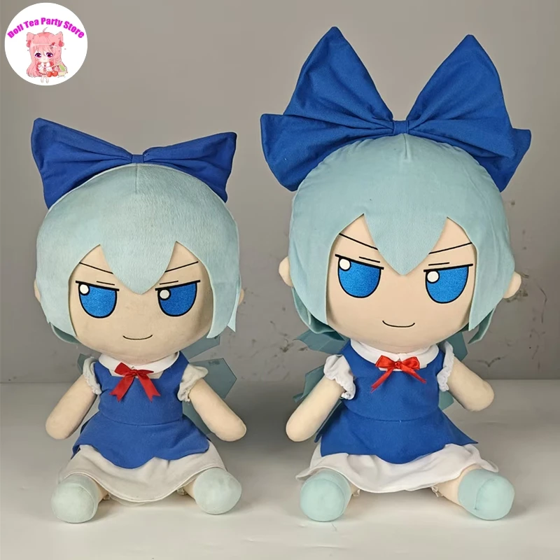 

45cm Fumo Doll Cirno Touhou Project Plush Cute Sitting Posture Stuffed Toys Pillow Cushion Halloween Xmas Gift