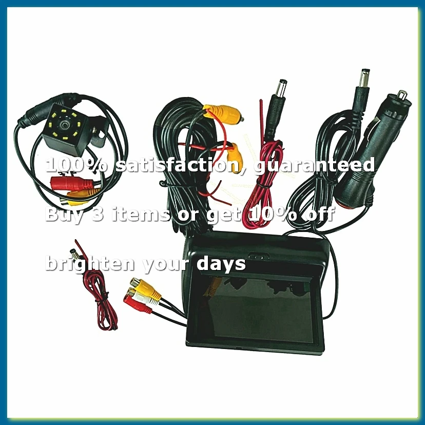 4.3 Inch Car Rear View Backup Camera LCD Monitor for Vehicle Van Night Vision Reverse Parking System