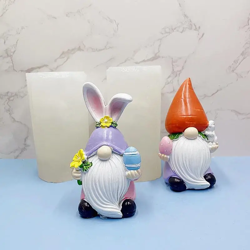 Faceless Gnome Mould Christmas Dwarf Candle Mold Gnome Molds Gnome Silicone Mould Easter Chocolate Molds For Friends Family