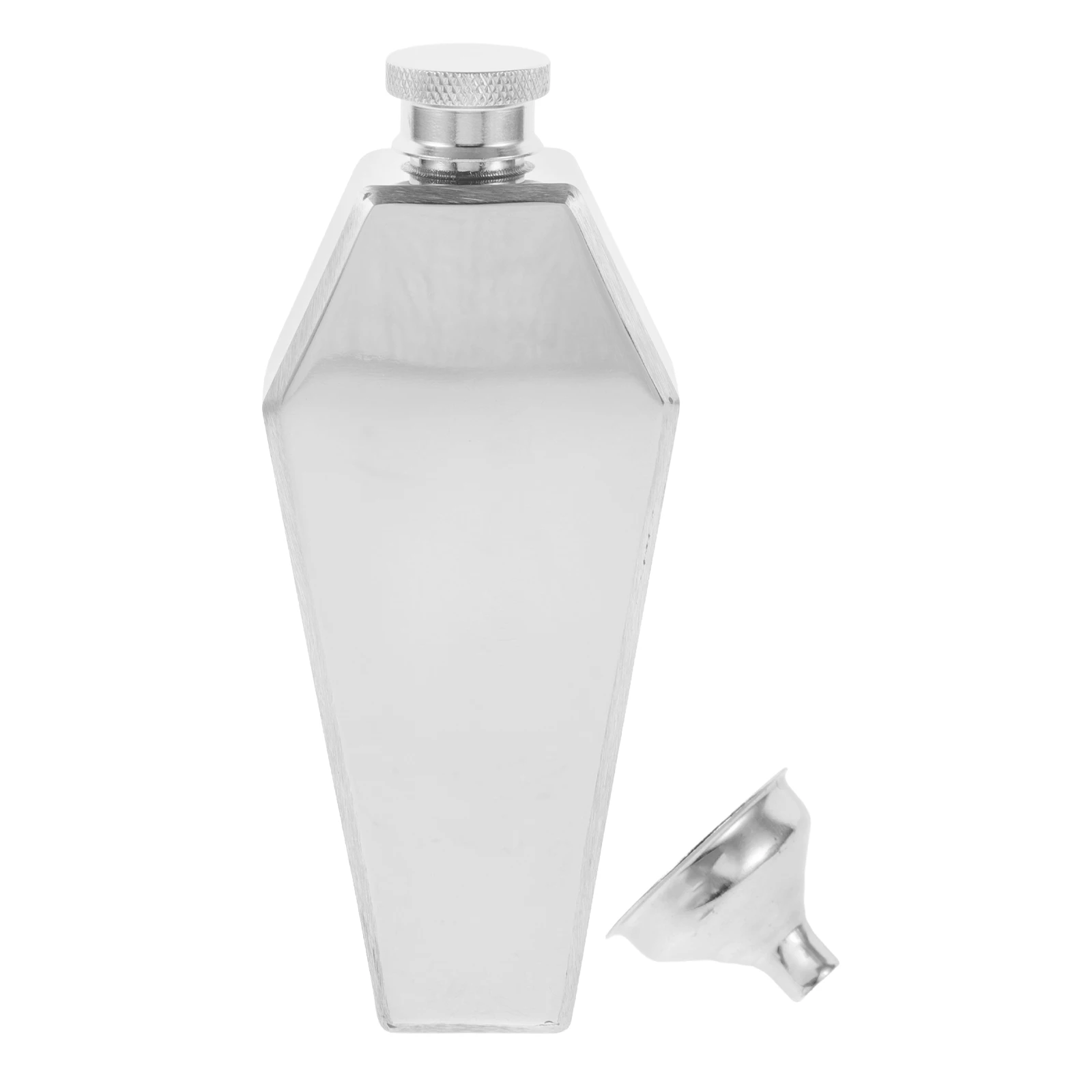 

304 Stainless Steel Halloween Coffin Flask 3.5oz Black Mini Hip Flask Leakproof Pocket Liquor Bottle Whiskey Canteen