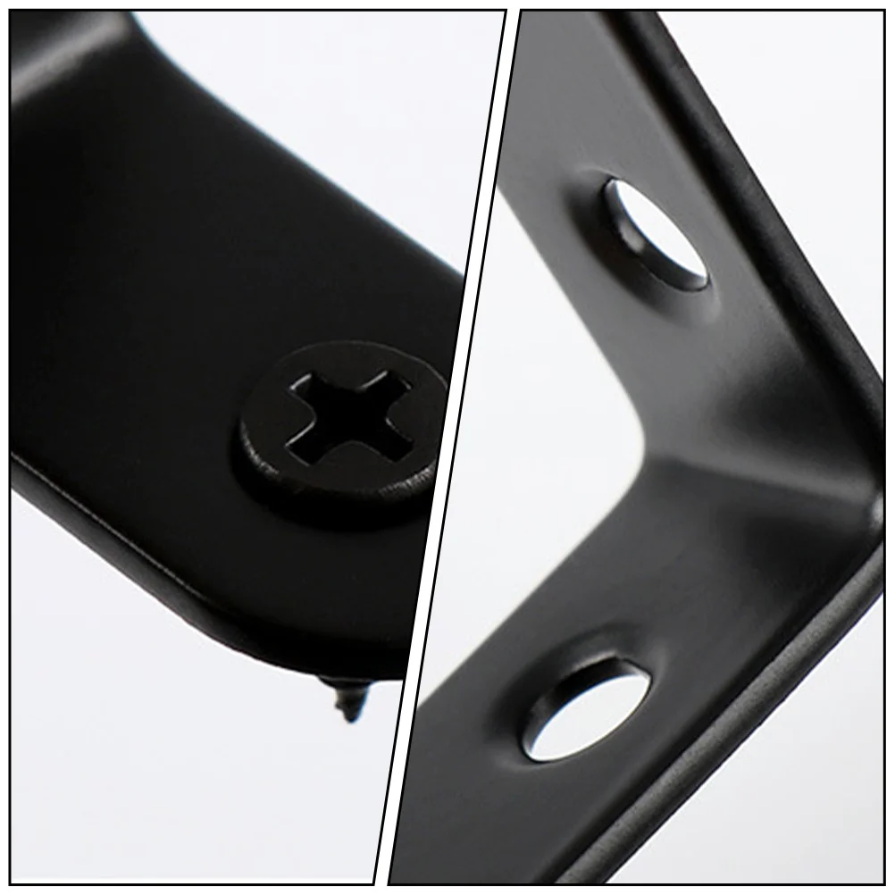 

12 PCS Aluminum Furniture Corner Connectors Bracket Right Angle Black Brace Brackets