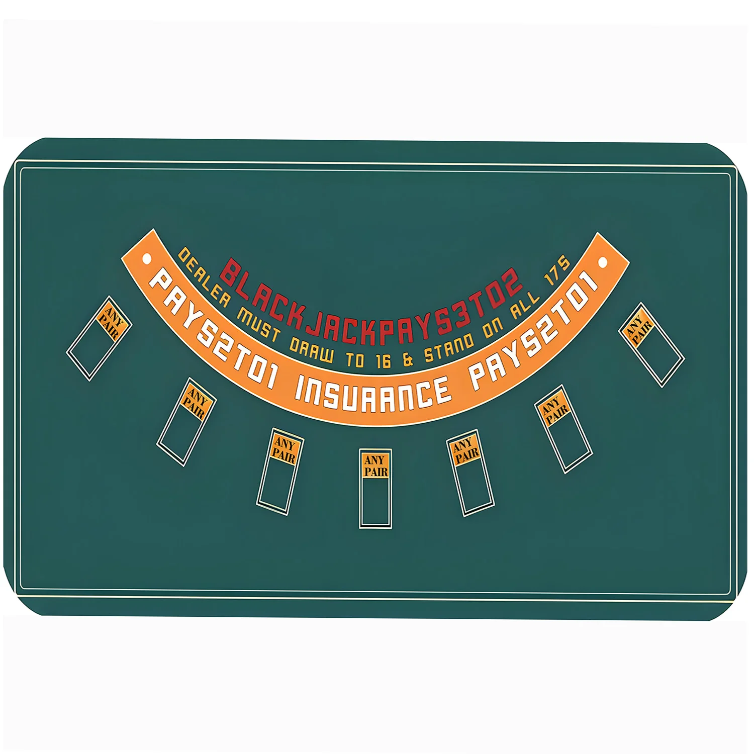 180 X90cm Blackjack Poker Table Mat Board Games Party Rubber Mat Entertainment Accessories