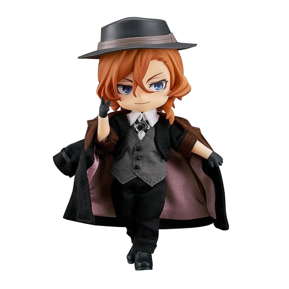 14CM Anime BSD Figure Nakahara Chuuya Cute Toy removable clothing standing Action Figurine Collectible Model Xmas Kids Boys Gift