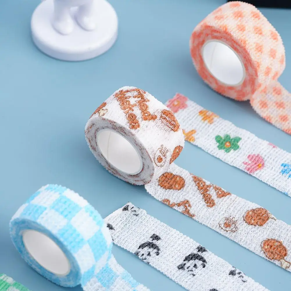 1/5 Roll Medical Bandage Self-adhesive Breathable Elastic Bandages For Sports Fixing Finger First Aid Kit Medical Accessories