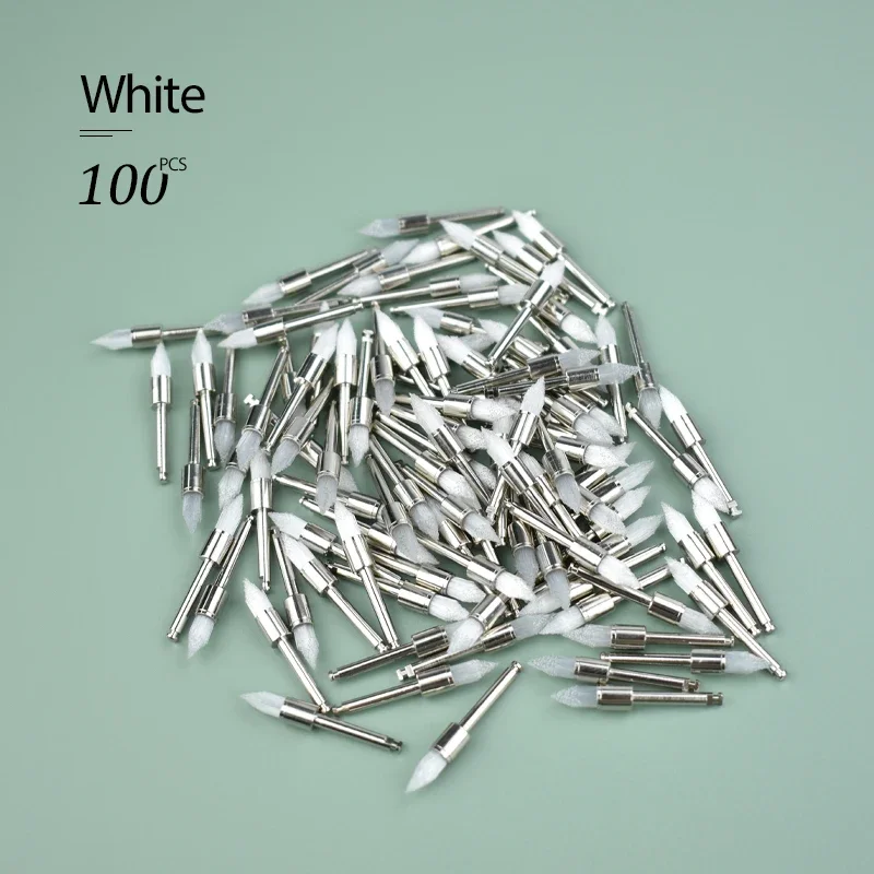 Dental Polishing Brushes with Pointed Head for Low Speed Handpiece Colorful and White Teeth Polisher Dental Materials