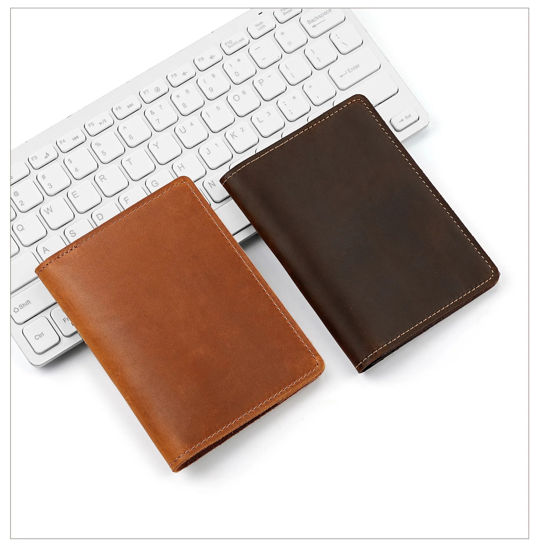 للجنسين جلد طبيعي غطاء جواز سفر للرجال خمر جلد البقر النساء حامل بطاقة الائتمان محفظة سفر 6 ألوان