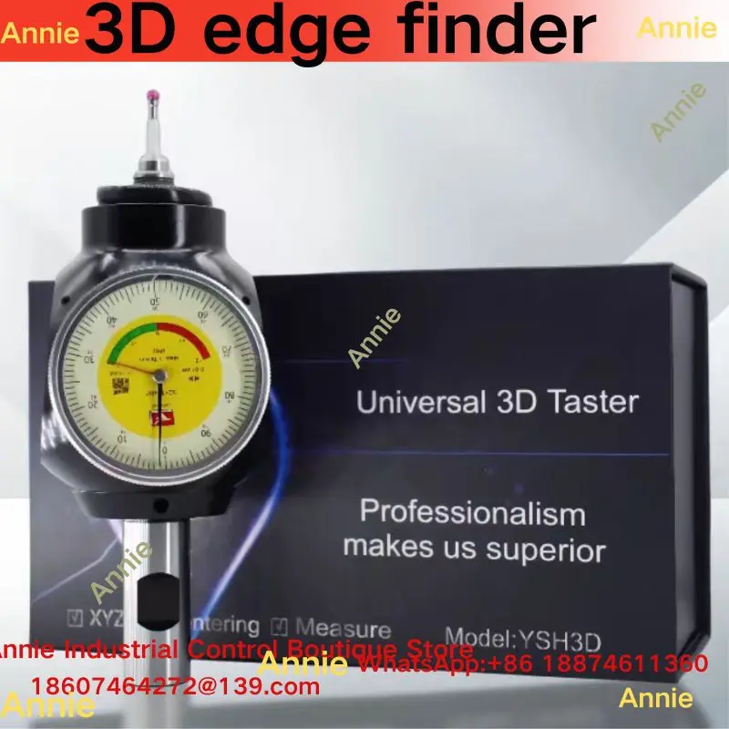 KACOFO 3D Dial-Type Edge Finder Universal Pointer-Type Centering Rod Edge Finder for Precision Measurement And Marking