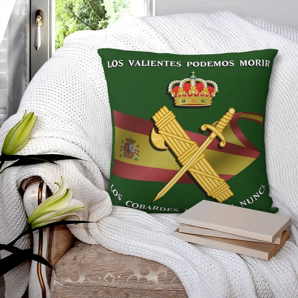 Spanish Guard Civil Spain Flag Square Pillowcase Pillow Cover Polyester Cushion Decor Comfort Throw Pillow for Home Car