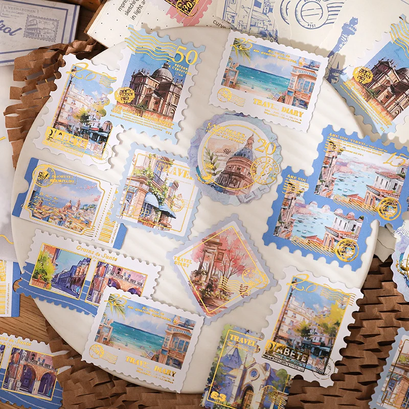 6Style 30Pcs/bag Stamping Stamp Theme Material Pack Creative Material Decoration DIY Handbook Scrapbook Photo Frame Envelope