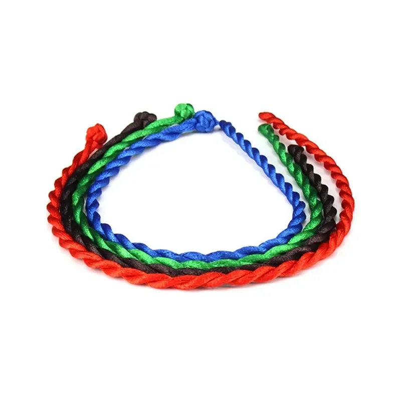 Hot Sale 2020 1PC Fashion Red Thread String Bracelet Lucky Red Green Handmade Rope Bracelet for Women Men Jewelry Lover Couple