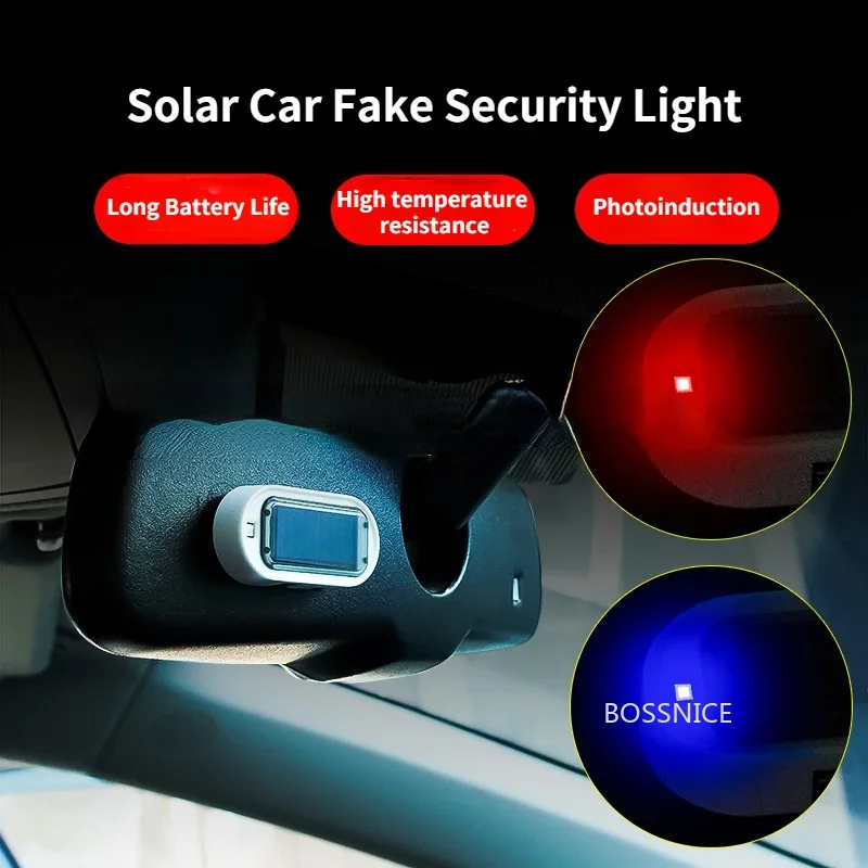 Solar & USB Power Car Alarm Wireless Warning Security Light Simulated Dummy Anti-Theft Caution Lamp LED Flashing