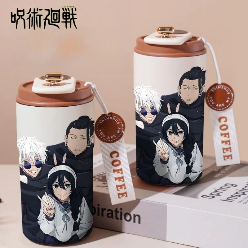 

Jujutsu Kaisen Satoru Gojo Thermos Cup 420ML Display Temperature Milk Coffee Cup Cartoon Anime Portable Kawaii Hand Cup 420ml