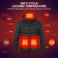 9 Zone USB Smart Heated Jacket Men Women Outdoor Sport Hiking Warm Winter Clothes Hooded Coat Windproof Camping Hunting 6XL​
