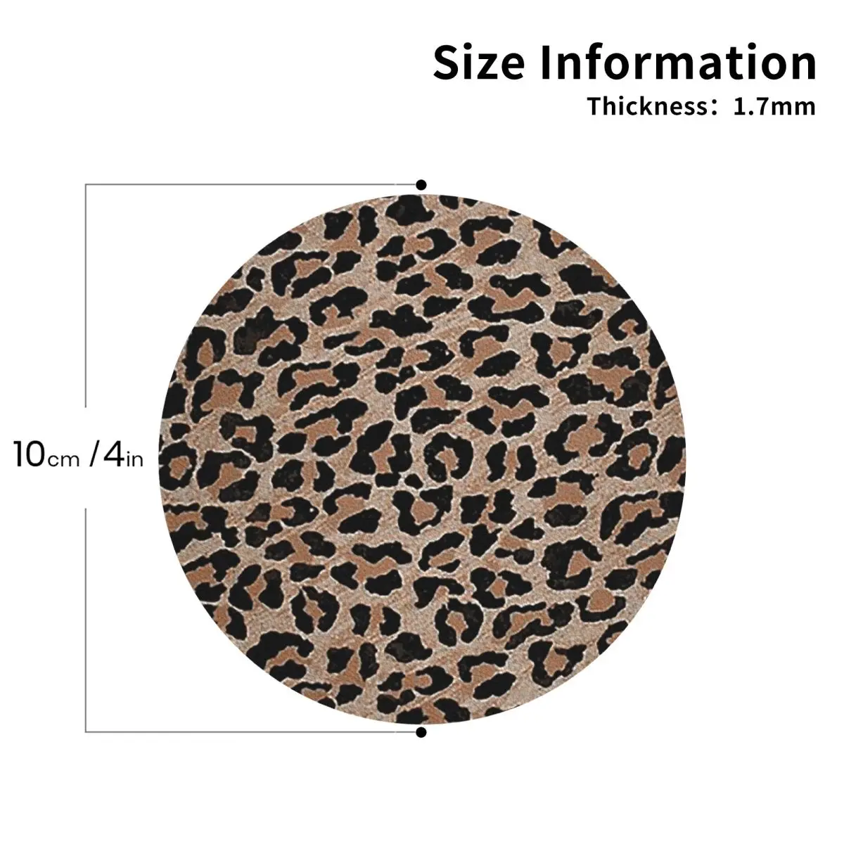 Cheetah Leopard Print Coasters PVC Leather Placemats Waterproof Coffee Mats for Decor Home Dining Pads Set of 6