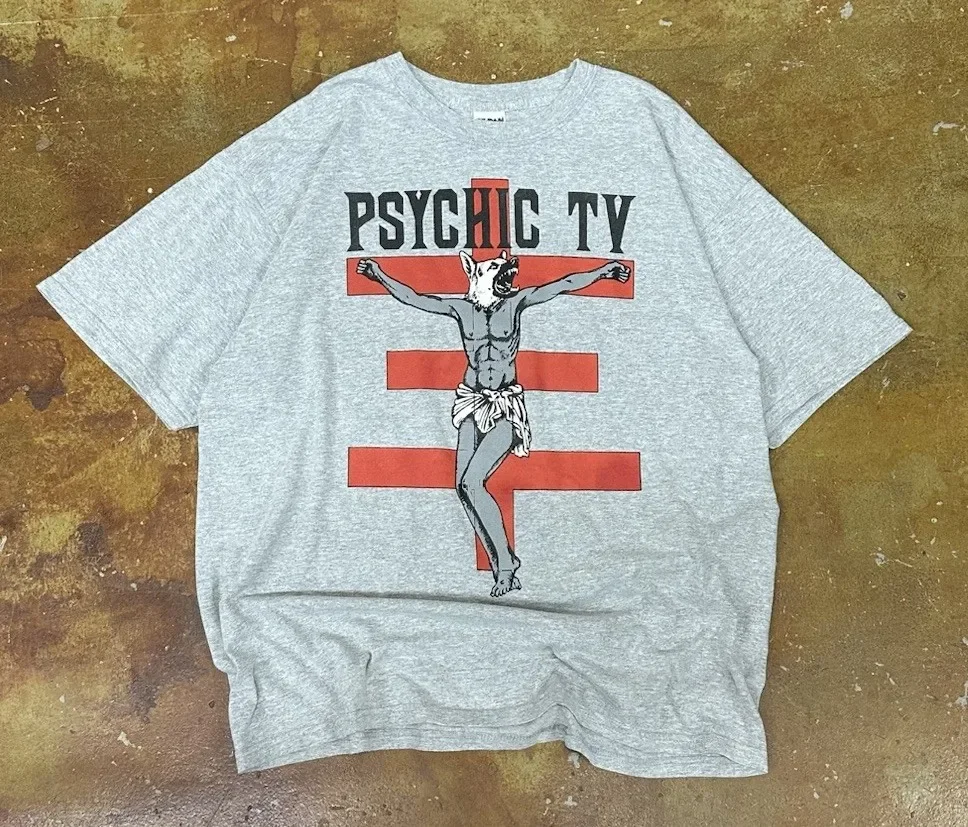 00s Psychic TV Vintage Band Tshirt Throbbing Gristle Mens XL