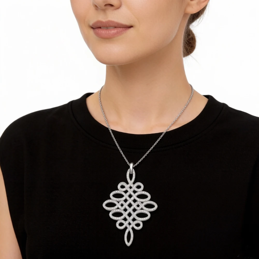 Pendant Love Knot Brand New Fashion Endless Jewelry Europe Bijoux 925 Sterling Silver Accessories Soul Gift For Woman